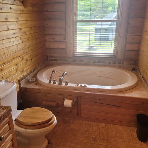 Bathroom #2:  the luxurious upstairs bathroom