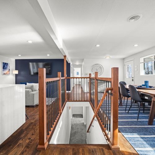 Welcoming entryway leading to spacious, spotless interiors designed for groups