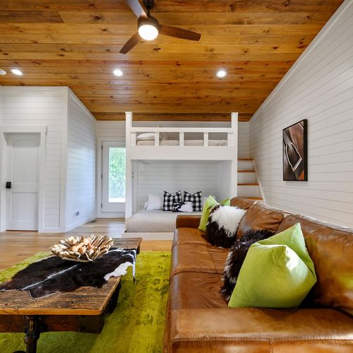 The living area in the bunk room.