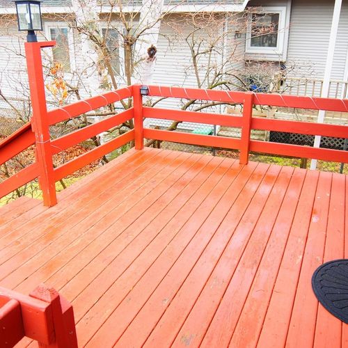 Exterior:  the backyard deck