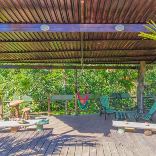 Yoga deck overlooking the jungle