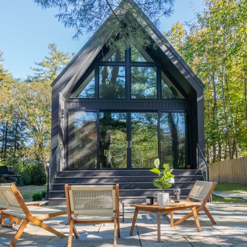 Welcome to River Run Cabin! Views from the backyard patio area, along the Esopus
