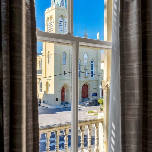 Charming church views from your bedroom window.