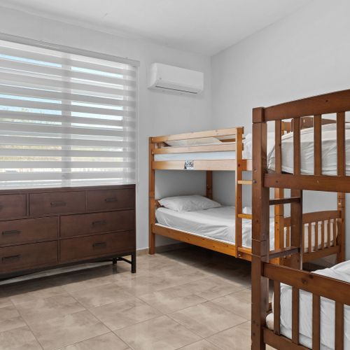 Kids' paradise! Fun and functional bunk beds for a great night's sleep.