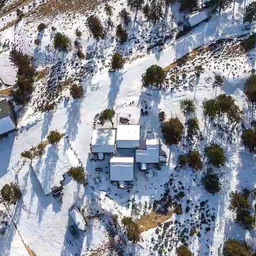 Here's an aerial view of our cabins.