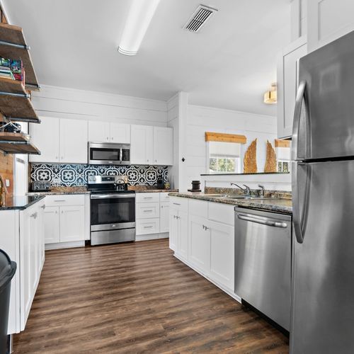 Main House kitchen with all the amenities of home.