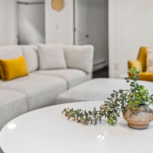Modern comfort in a spotless space.