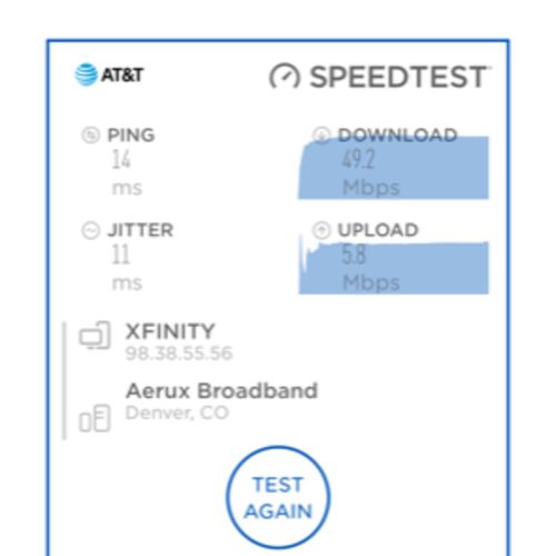 Newly boosted wifi speeds!