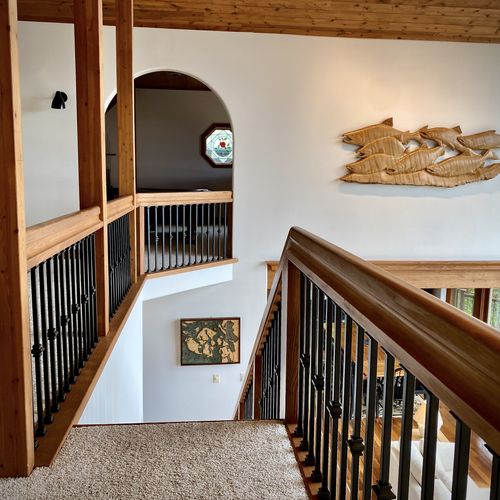 Beautiful woodwork and art throughout this custom home