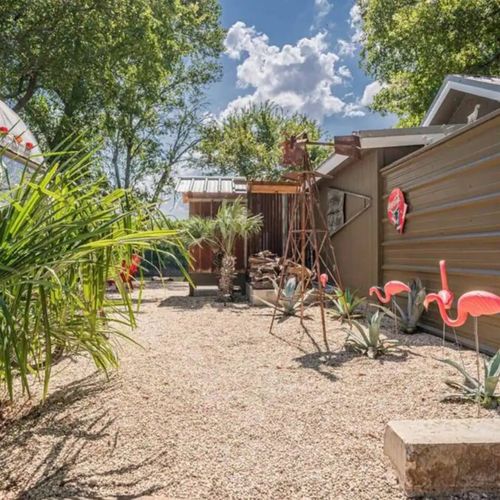 The property offers a rustic, charming environment with room for groups up to six people.  4 could sleep in the cabin and 2 in the airstream