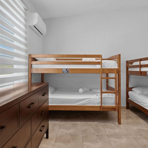 Adventure awaits! Cozy and practical sleeping arrangements.