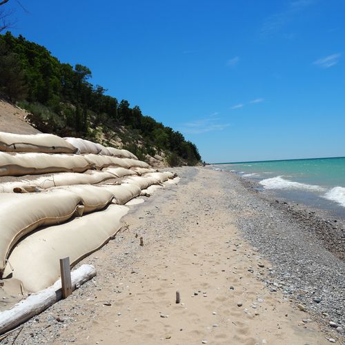 Exterior:  the private beach, which is good for long walks.