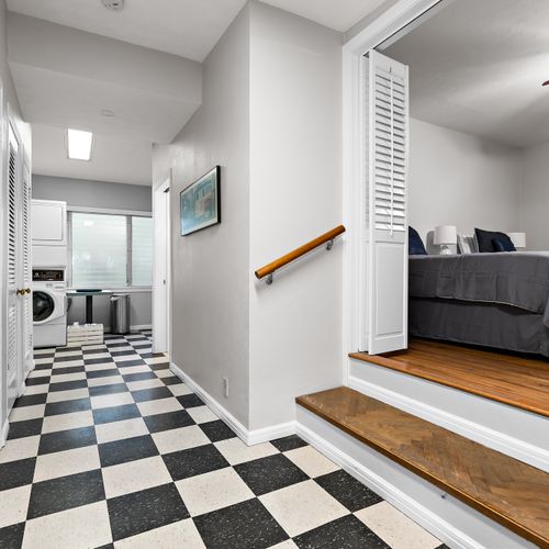 Carport Entrance, access to middle BR, Two Twin Beds