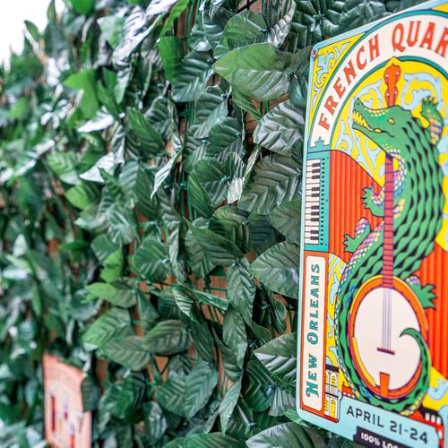 Celebrate NOLA’s vibrant spirit with local artwork! This French Quarter Fest poster adds a unique touch of culture to our space, giving you a taste of the city's famous festivals.