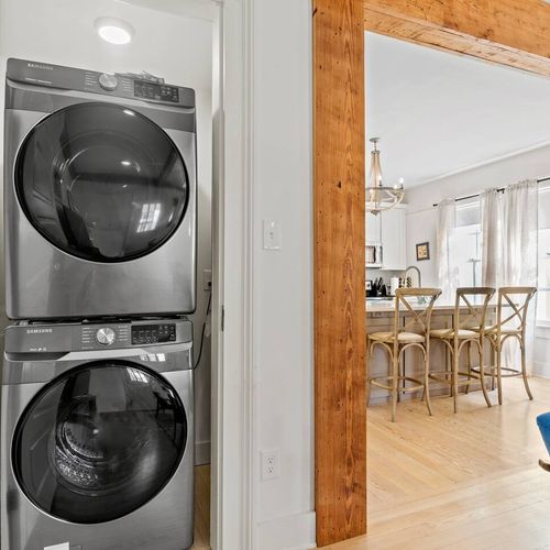 In-unit stacked washer & dryer — laundry convenience right at home.