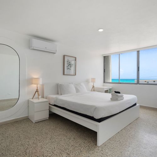Modern, bright bedroom for ultimate comfort. Your peaceful retreat to unwind and recharge.