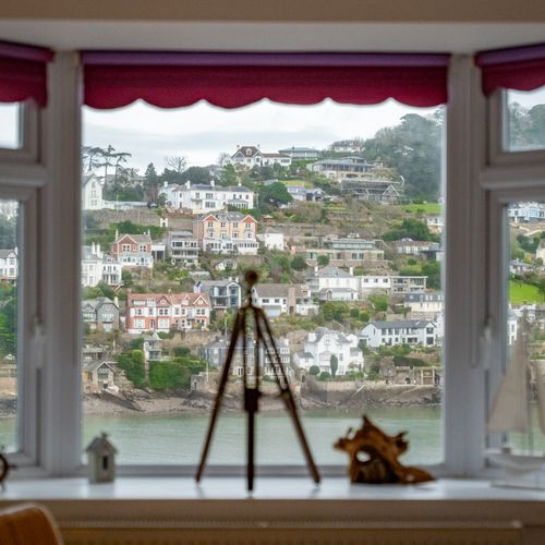 Stunning view across the river dart from the master bedroom.