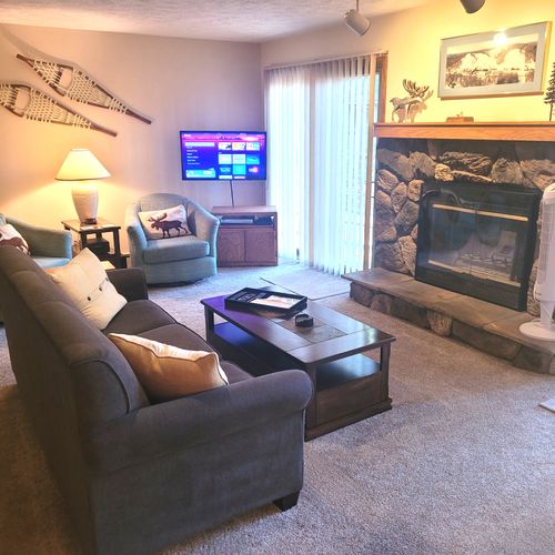 OVERVIEW:  The beautiful living room.  (Note that the fireplace is not available for guest usage.)