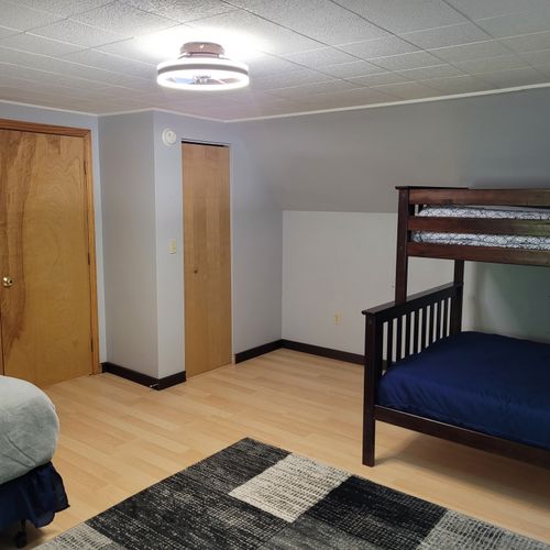 BEDROOM #3:  Features a twin-on-full bunk bed and a queen-size bed.