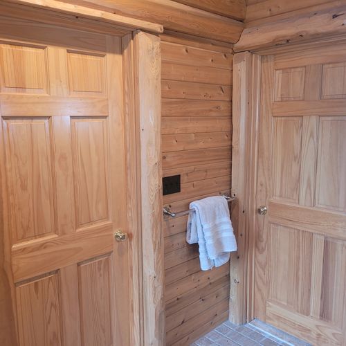 Bathroom #2:  the upstairs bathrooms entrances from both the loft and the upstairs bedroom