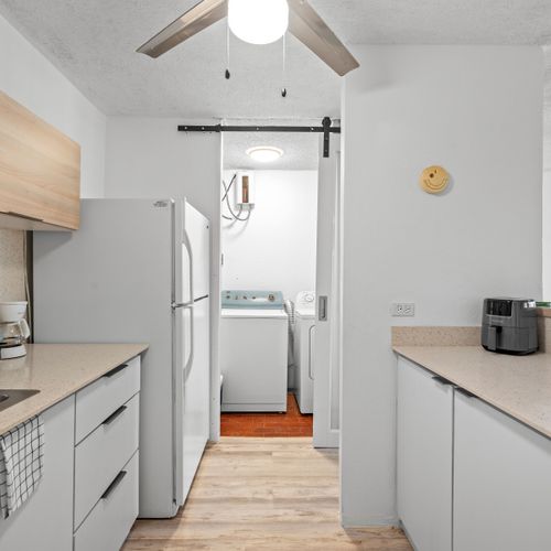 Prepare your favorite dishes in our clean and compact kitchen, designed for both efficiency and comfort.