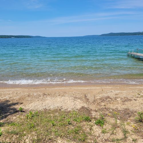 EXTERIOR:  The public access point on Crystal Lake that is just 1 block from the cottage!  Great for kayaks, paddleboards, and canoes!
