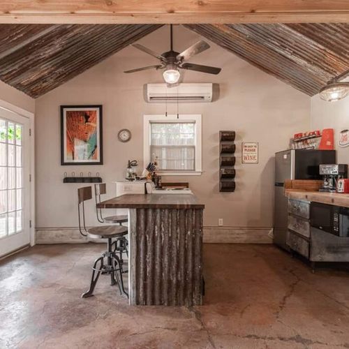 Cook up all your favorites in the fully equipped, rustic style kitchen in the cabin