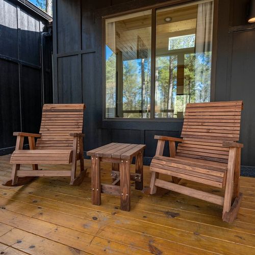 Rocking chairs on the deck!