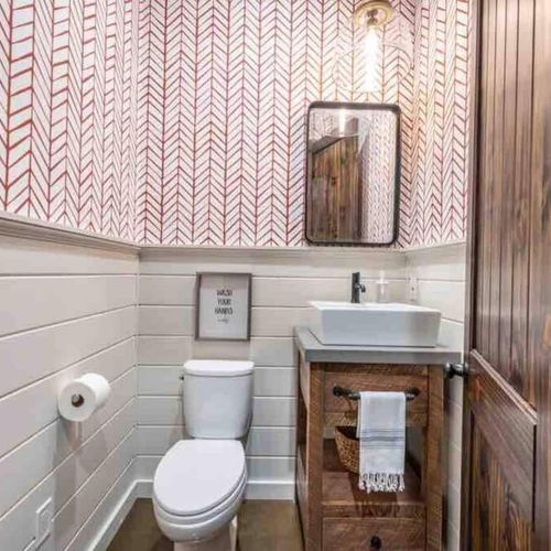 Another half bath is found on the bottom floor.