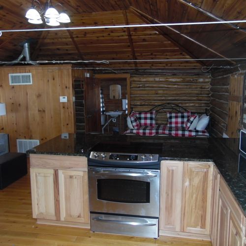 Kitchen:  the kitchen with the stove