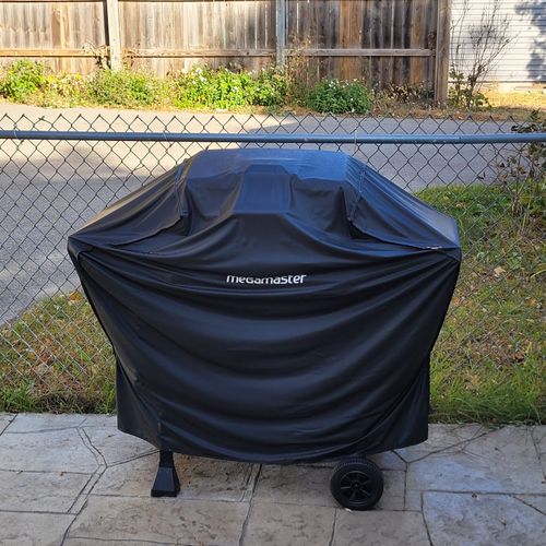 Exterior:  the propane grill for outdoor grilling.