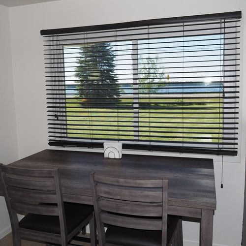 Dining area:  the home has a cute little dining area next to the kitchen that also a good view of manistee lake.