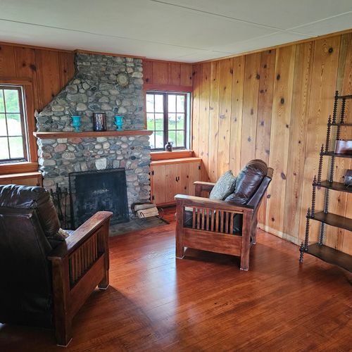 Overall:  the living room with the fireplace
