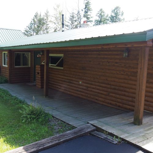 Exterior:  the front entrance