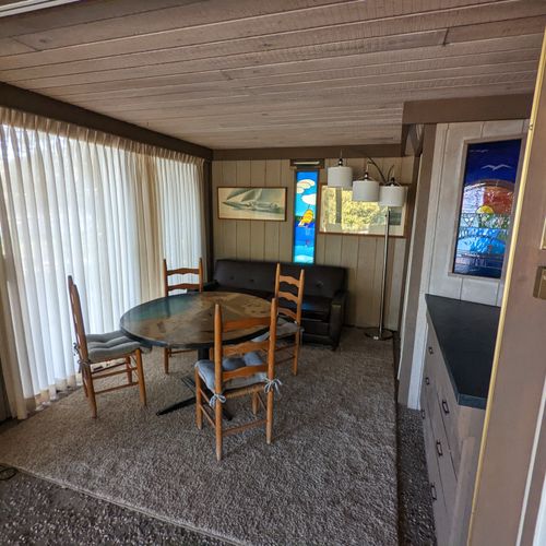 Dining area #1:  the downstairs dining room that seats four guests