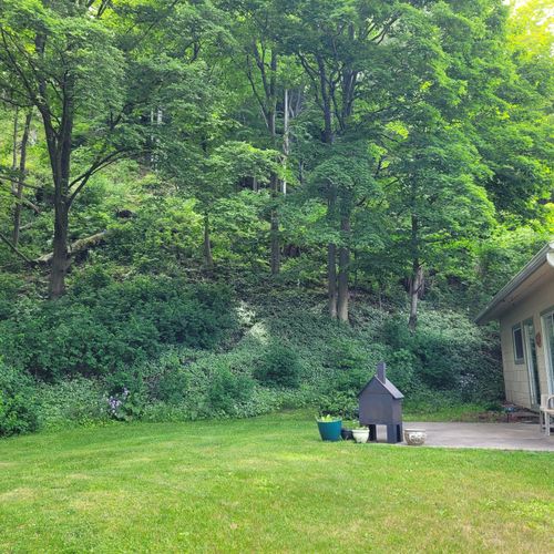 Exterior:  the beautiful backyard and the start of the famous elberta dunes