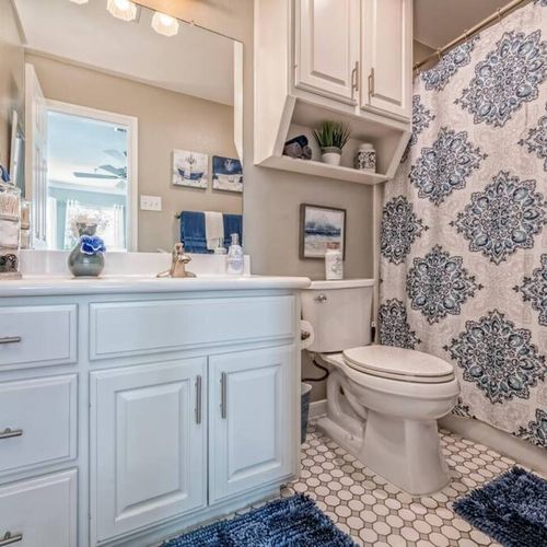 Bathroom, tub, and shower