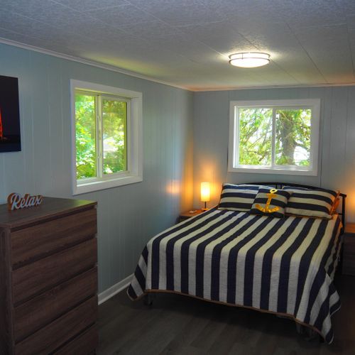 Bedroom #2 (second floor):  large upstairs bedroom with queen-size and twin bed.