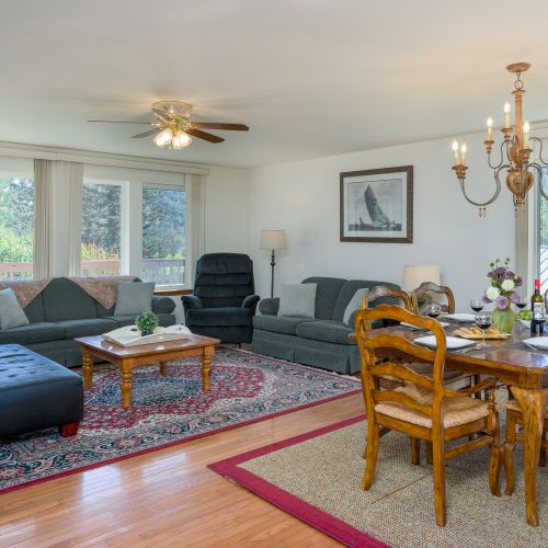 Comfortable living area with plenty of seating for everyone.