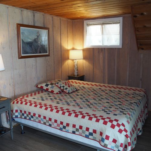Bedroom #3 (second floor):  features king-size bed and lakeview from balcony