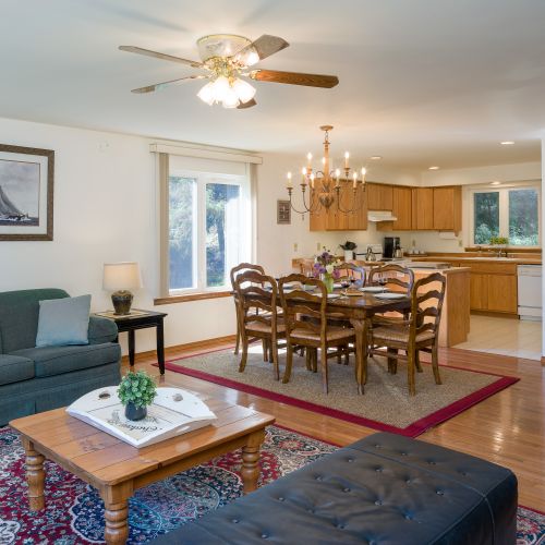 Perfect family gathering spot.  Meals, movies and sharing the day's adventures.