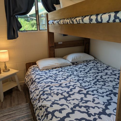 BEDROOM #2:  Features a twin-on-queen bunk bed and a closet.