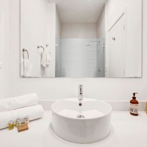 Spotless and well-appointed full bathrooms.