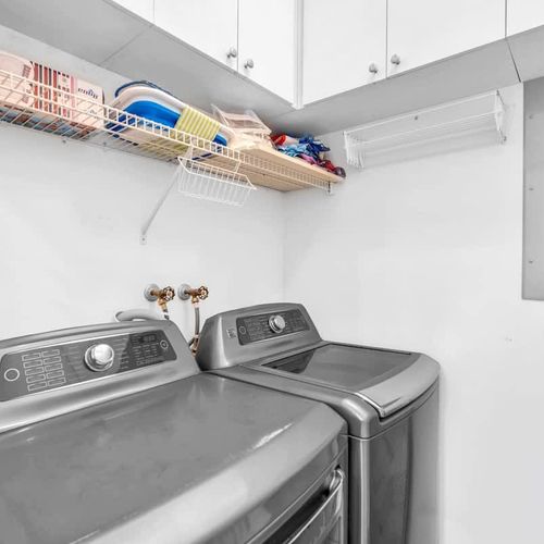 The home is also equipped with a washer and dryer to make your stay more convenient and comfortable.