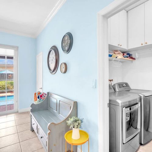 The home is also equipped with a washer and dryer to make your stay more convenient and comfortable.