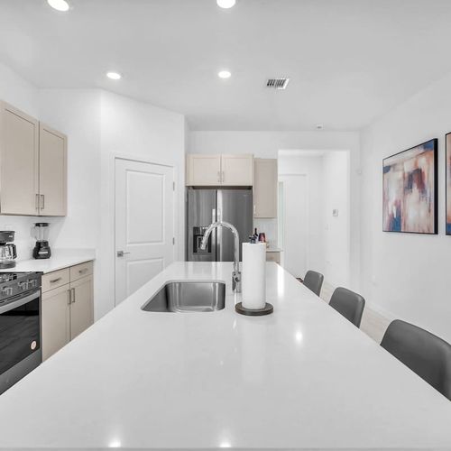 The unit includes a full-sized refrigerator, ideal for everything from extended stays to a quick weekend getaway.