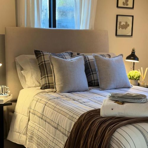 Enjoy your stay in our home, complete with comfortable beds and a welcoming, spacious atmosphere!