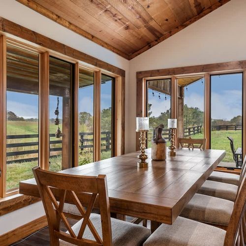 Enjoy meals with family or friends while taking in the peaceful views of the surrounding countryside.