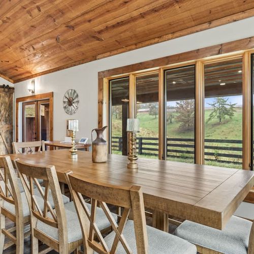 Enjoy meals with family or friends while taking in the peaceful views of the surrounding countryside.