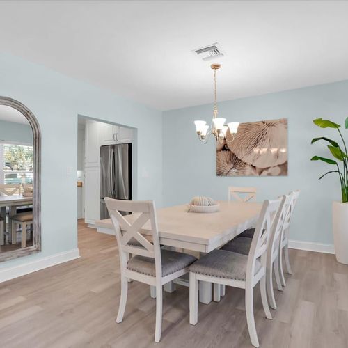 Enjoy your meals in the comfort of the dining area or by the pool.